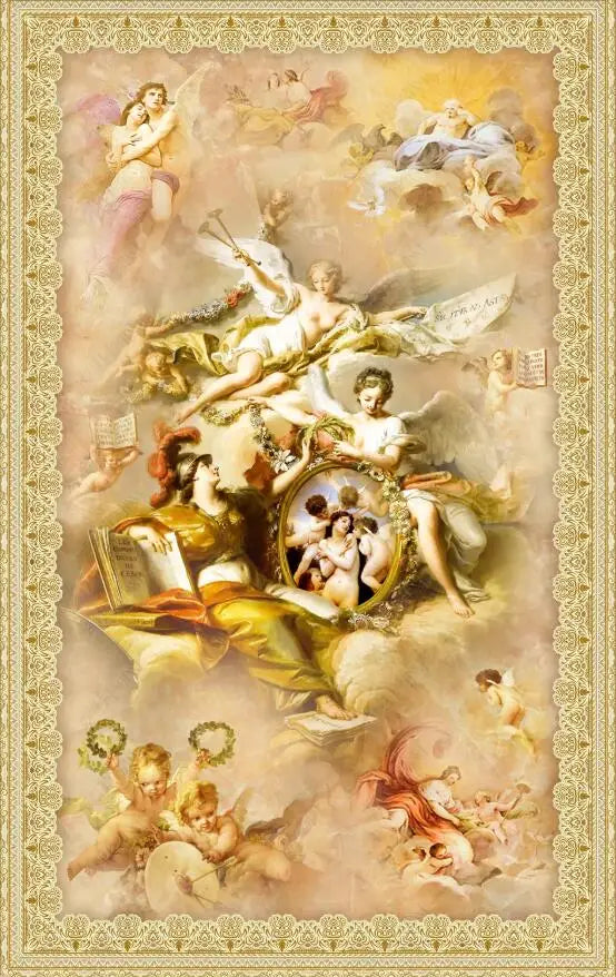 beibehang desktop wall paper 3d murals Top ceiling mural wallpaper painting Western European blue sky Angel photo wallpaper roll