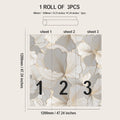 3PCS tropical needle leaf pattern thickened moisture-proof wallpaper self-adhesive home wallpaper, 1 set of 3PCS*47.24x15.75inch