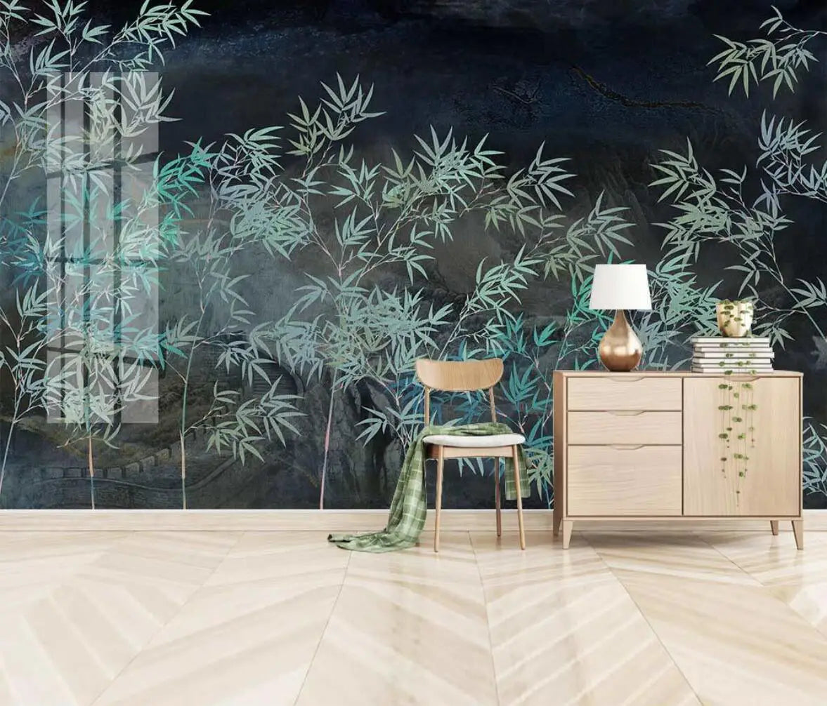 beibehang custom Ink bamboo flowers and birds Murals Modern wallpapers for Living Room Bedroom mural Wall Papers Home Decor