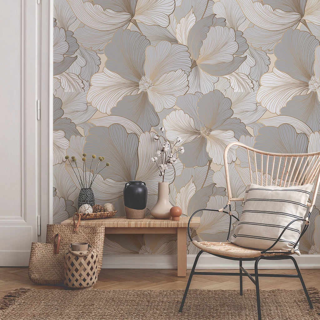 3PCS tropical needle leaf pattern thickened moisture-proof wallpaper self-adhesive home wallpaper, 1 set of 3PCS*47.24x15.75inch