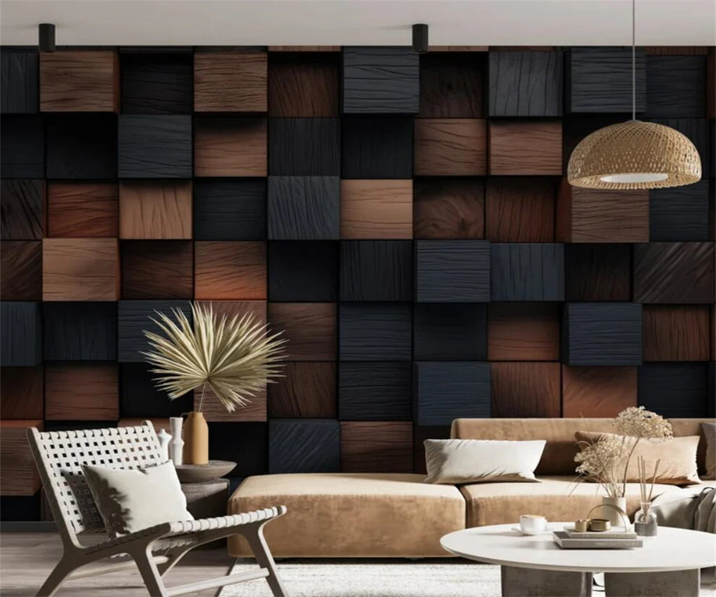 beibehang Customize the latest bedroom and living room decor with three-dimensional abstract geometric background wallpaper