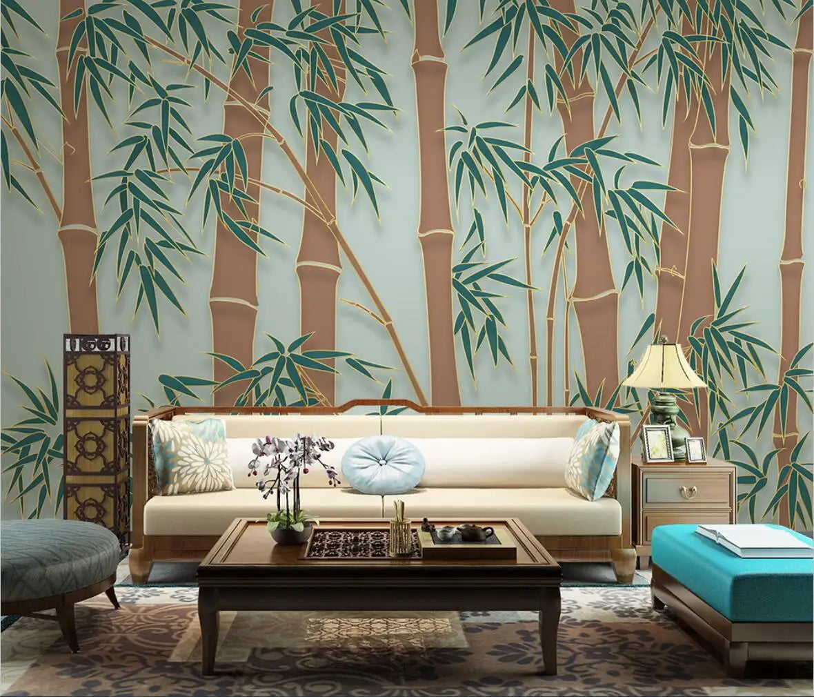 beibehang custom Ink bamboo flowers and birds Murals Modern wallpapers for Living Room Bedroom mural Wall Papers Home Decor