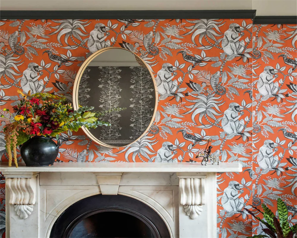 beibehang Customized Modern American TV Monkey Bedroom Children's Eco-friendly Stereo Wallpaper papel de parede papier peint